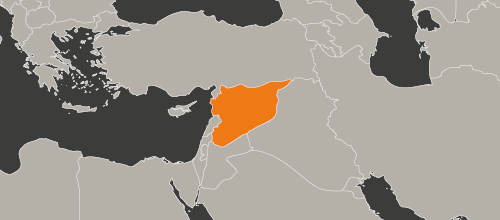 Weltkartenausschnitt Syrien