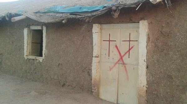 Bild: Kirche in Khartum die zum Abriss markiert wurde